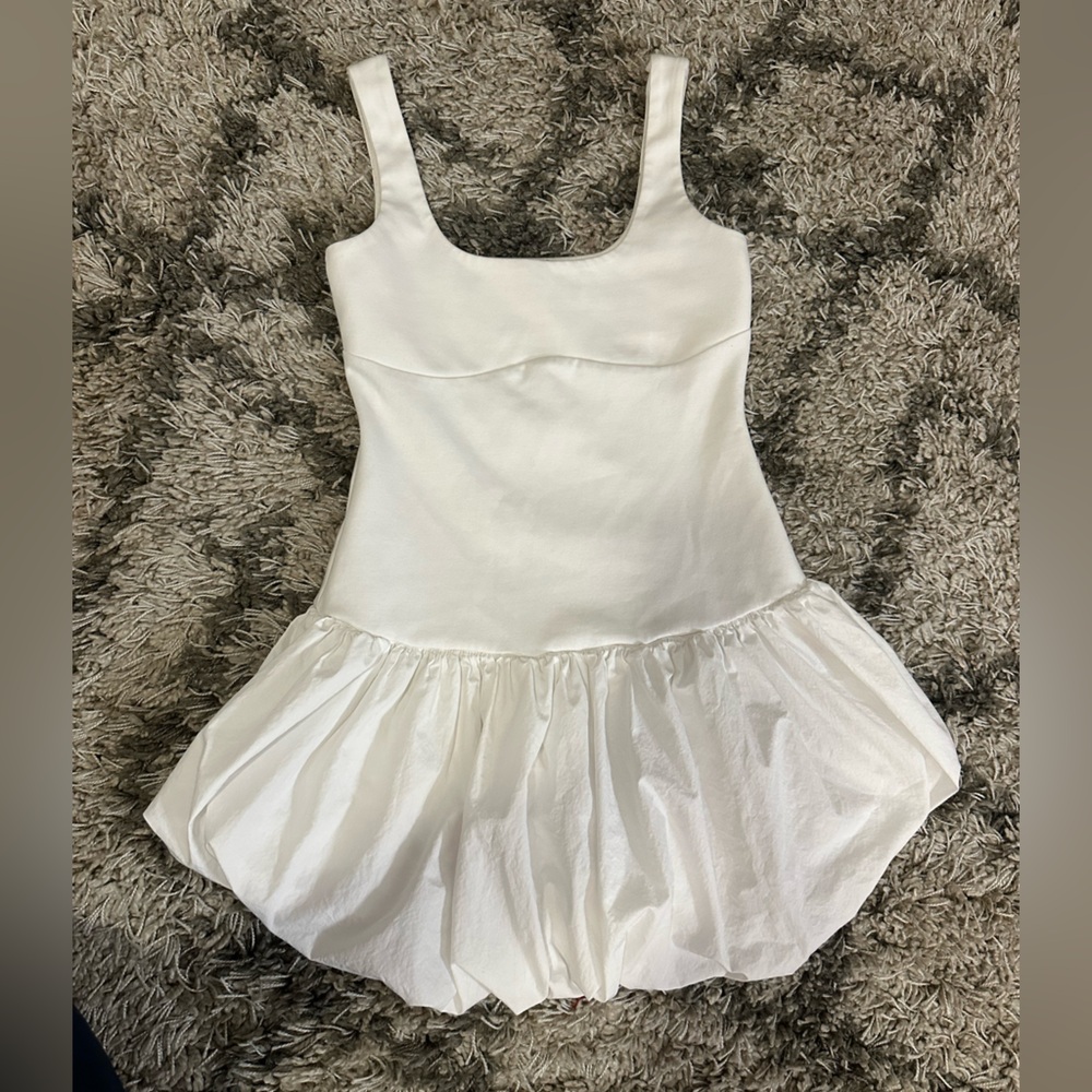 drop waist bubble mini dress